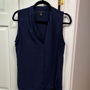 Halogen Deep Blue Sleeveless Blouse